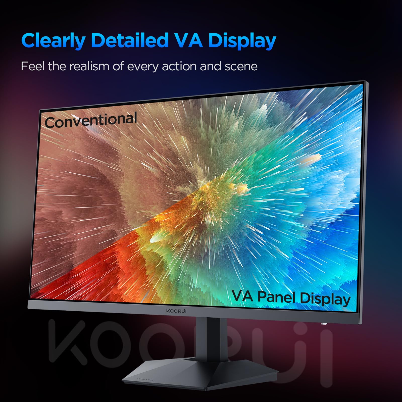 KOORUI 27 Inch Gaming Monitor QHD (2560 x 1440), 170 Hz, 1ms, DCI